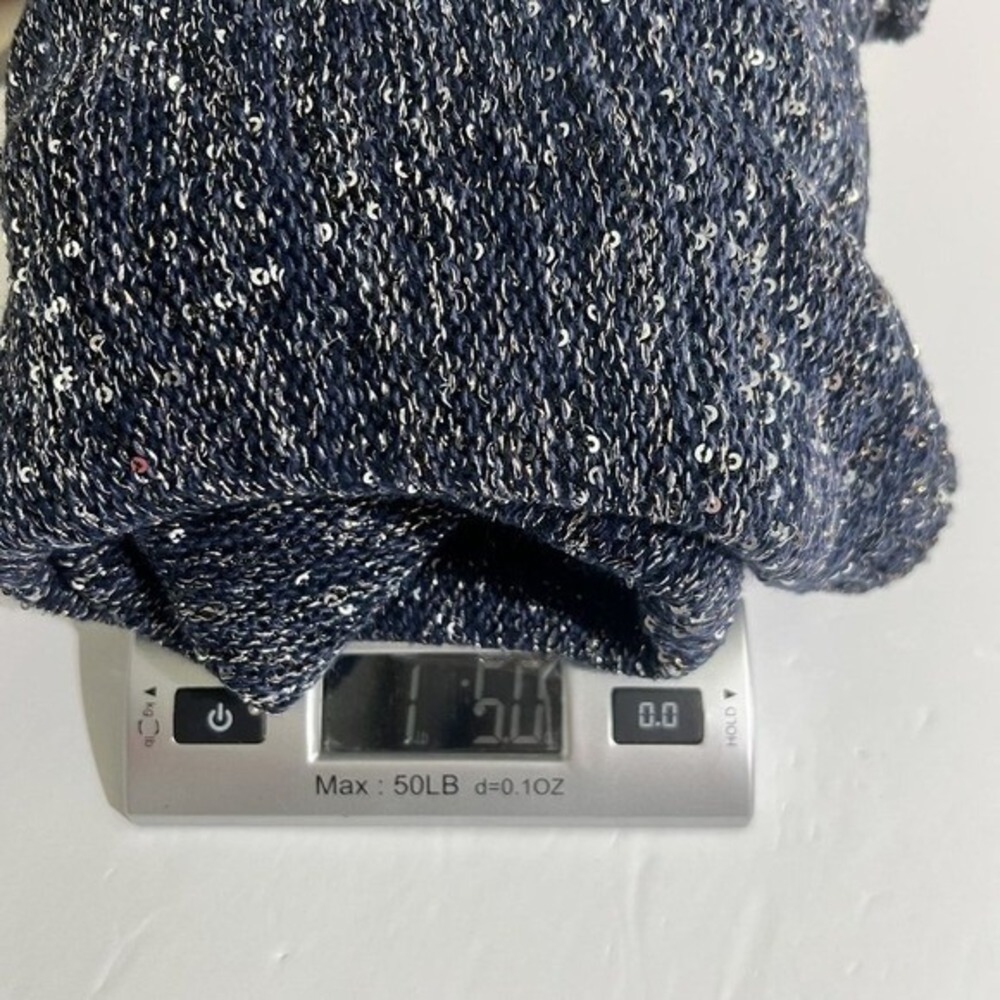 White House Black Market Navy Sequin Long Cardigan - Picture 11 of 14